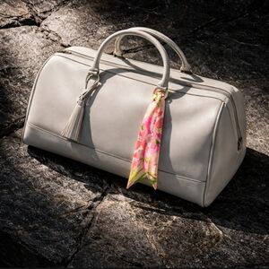 Saffiano Gray Ms Lovely Vegan Leather Duffle NWT